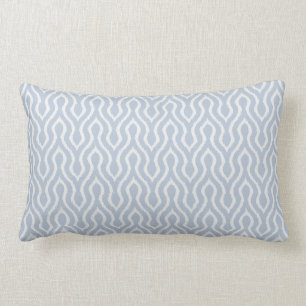 Modern chic grey blue chevron ikat pillow