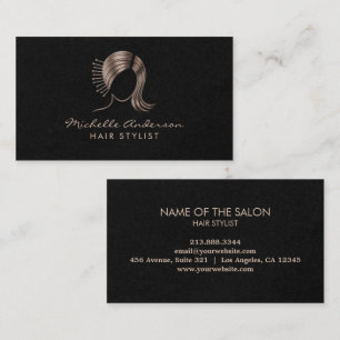 Modern Chic Hair Stylist Beauty Salon Bobby Pins   Business Card