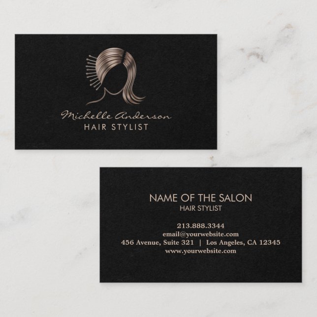 Modern Chic Hair Stylist Beauty Salon Bobby Pins   Business Card (Front/Back)