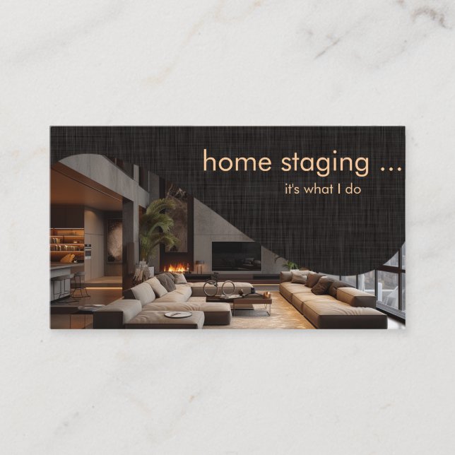 Modern Chic Home Staging Business Card (Front)