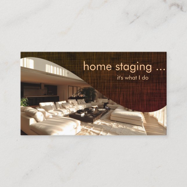 Modern Chic Home Staging Business Card (Front)