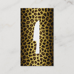 modern chic leopard print catering chef knife cook business card