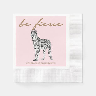 Modern Chic Leopard Queen Monogram Napkins