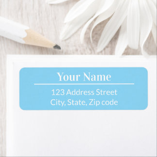Modern Chic Light Pastel Blue Name Mail Addressed