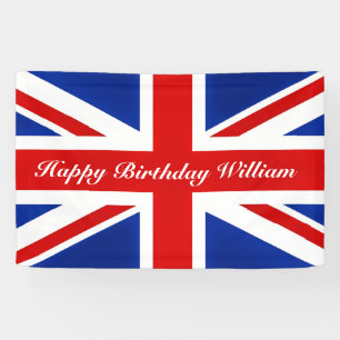 Modern  chic london UK union jack flag Banner