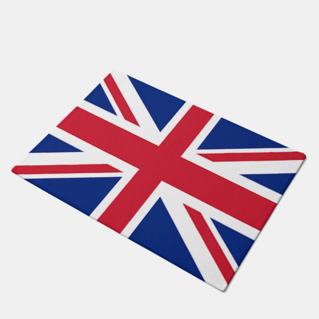Modern  chic london UK union jack flag Doormat (Angled)