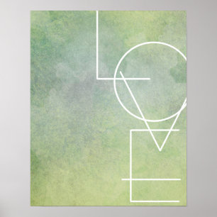 modern chic love typography poster wall art