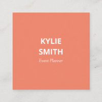 Modern Chic Minimalist Salmon Pinkish Orange