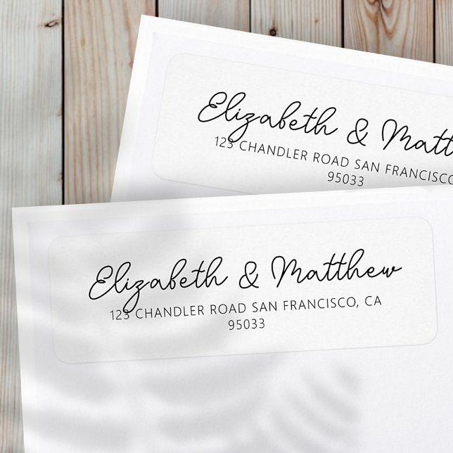 Modern Chic Minimalist Wedding Return Address (Creator Uploaded)