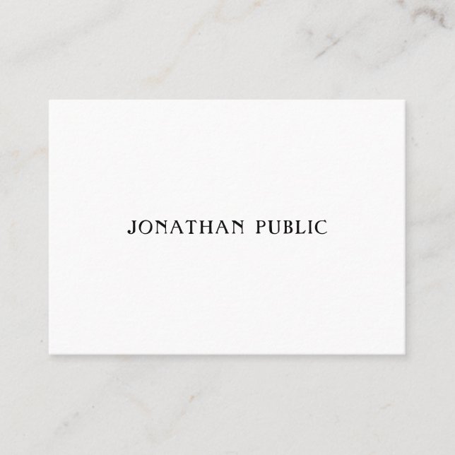Modern Chic Minimalistic Template Trendy Elegant Business Card (Front)