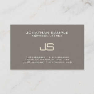 Modern Chic Monogram Design Professional Luxe Business Card