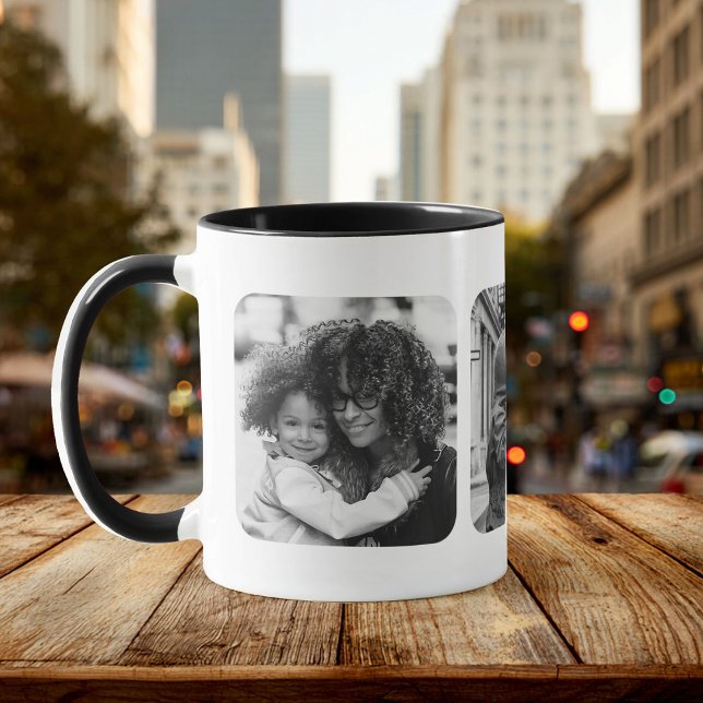 Modern Chic Mother's Day Instagram Photo Collage Mug (Creator Uploaded)