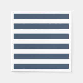 Modern Chic Navy Blue Stripe Party Napkins