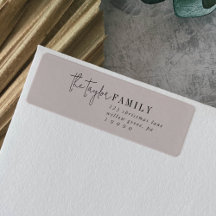 Modern Chic | Neutral Family Return Address Label