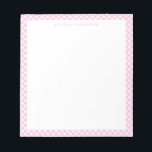 Modern Chic Pastel Blush Pink Gingham Plaid Check Notepad<br><div class="desc">Modern Pastel Blush Pink Gingham Plaid Check Notepad</div>