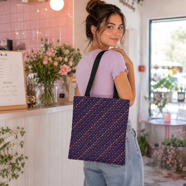 Modern Chic Pattern Design Abstract Colourful Art  Tote Bag (Creator Uploaded)