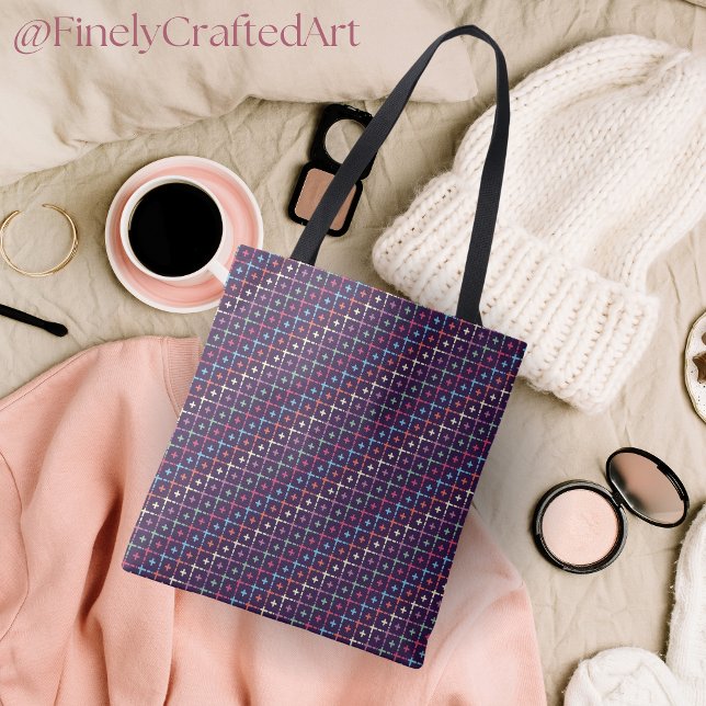 Modern Chic Pattern Design Abstract Colourful Art  Tote Bag (Creator Uploaded)