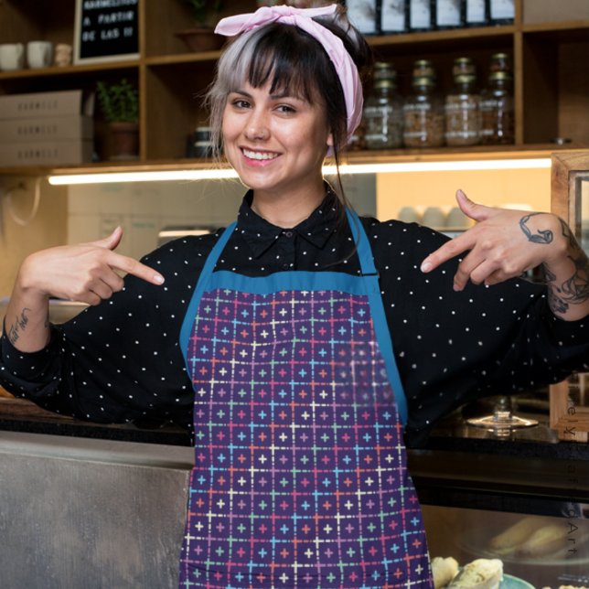 Modern Chic Pattern Design Colourful Art For Her Apron (Creator Uploaded)