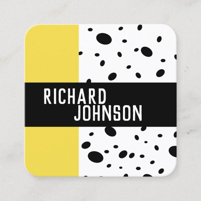 modern chic patterned custom business card (Front)