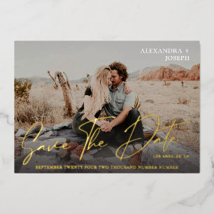 Modern Chic Photo Long Date Save the Date