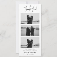 Modern Chic Photo Strip Wedding Thank You