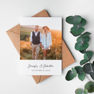 Modern Chic Photo Verti W Save the Date V2 Invitation