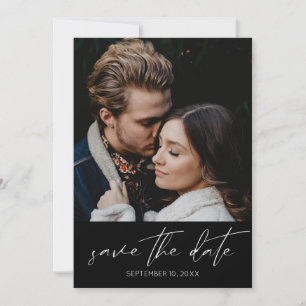 Modern Chic Photo Vertical Save the Date Invitation