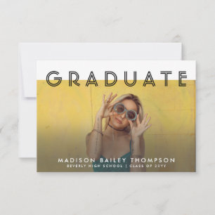 Modern Chic Photo Virtual Graduation Invitation