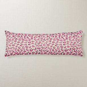 Modern chic pink cheetah print pattern monogram body cushion