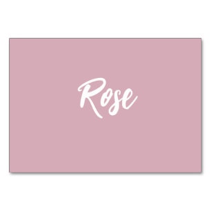Modern Chic Pink Custom Floral Wedding Table Name Table Number