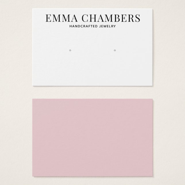 Modern Chic Pink Earring Display Cards (Front & Back)