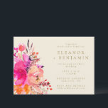 Modern Chic Pink Watercolor Floral Elegant Wedding Invitation<br><div class="desc">Modern Chic Pink Watercolor Floral Elegant Wedding Invitation</div>