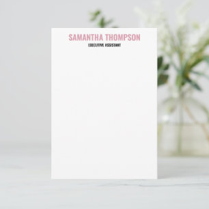 Modern Chic Pink, White & Black Note Card