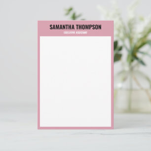 Modern Chic Pink, White & Black Note Card