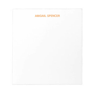 Modern Chic Plain Simple Clean Professional Notepad