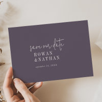 Modern Chic Plum Purple Wedding