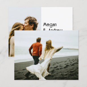 Modern chic poto wedding invitation