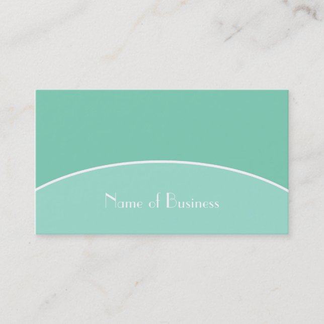 Modern Chic Professional Mint Green With Name Business Card (Front)
