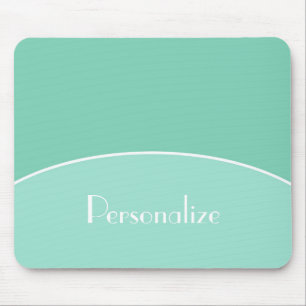 Modern Chic Professional Mint Green With Name Mouse Mat