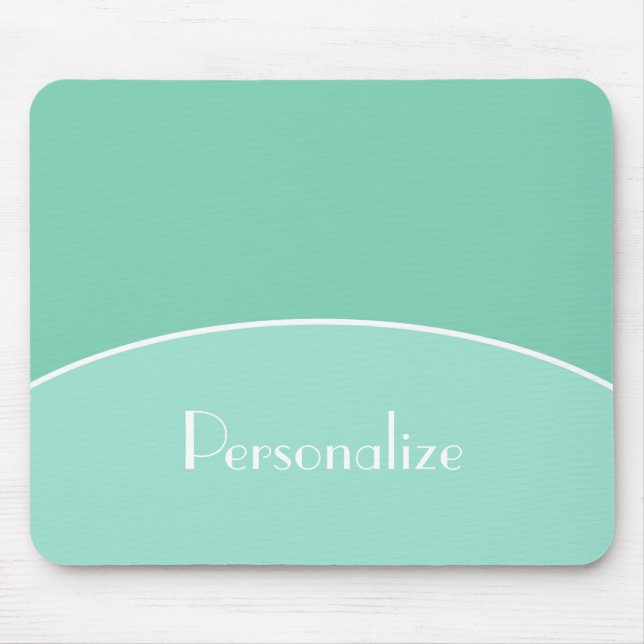 Modern Chic Professional Mint Green With Name Mouse Mat (Front)