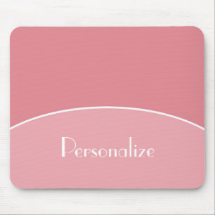Modern Chic Professional Pink With Name Mouse Mat