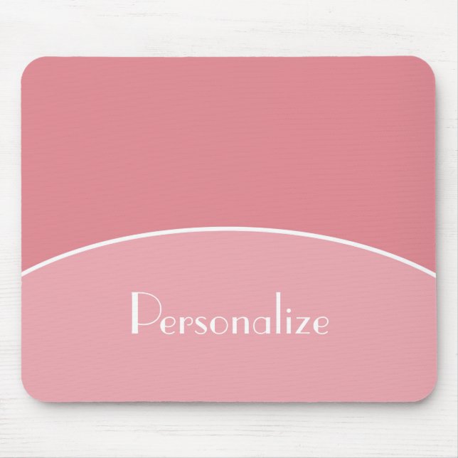 Modern Chic Professional Pink With Name Mouse Mat (Front)