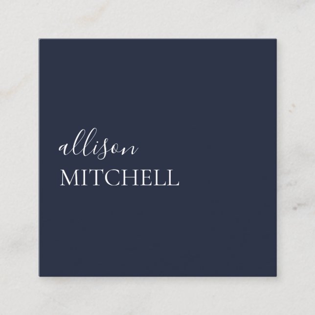 Modern Chic Professional Square Business Card (Front)