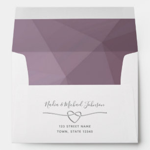 Modern Chic Purple Wedding  Envelope