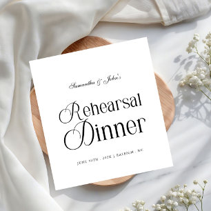 Modern Chic Rehearsal Dinner Napkin