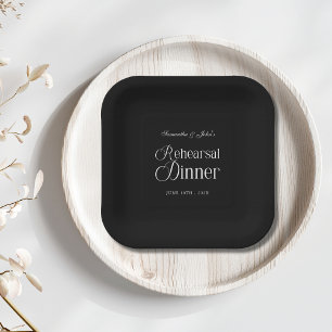Modern Chic Rehearsal Dinner Paper Plate