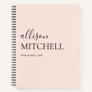 Modern Chic Script Minimalist Notebook