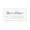 Modern Chic Script Minimalist Return Address