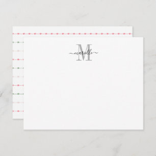 Modern Chic Script Monogram  Card