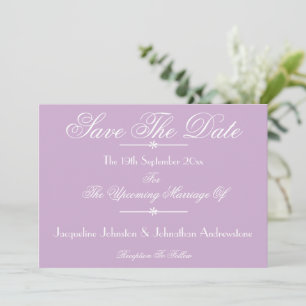  Modern Chic Script Name Mauve Save The Date Announcement